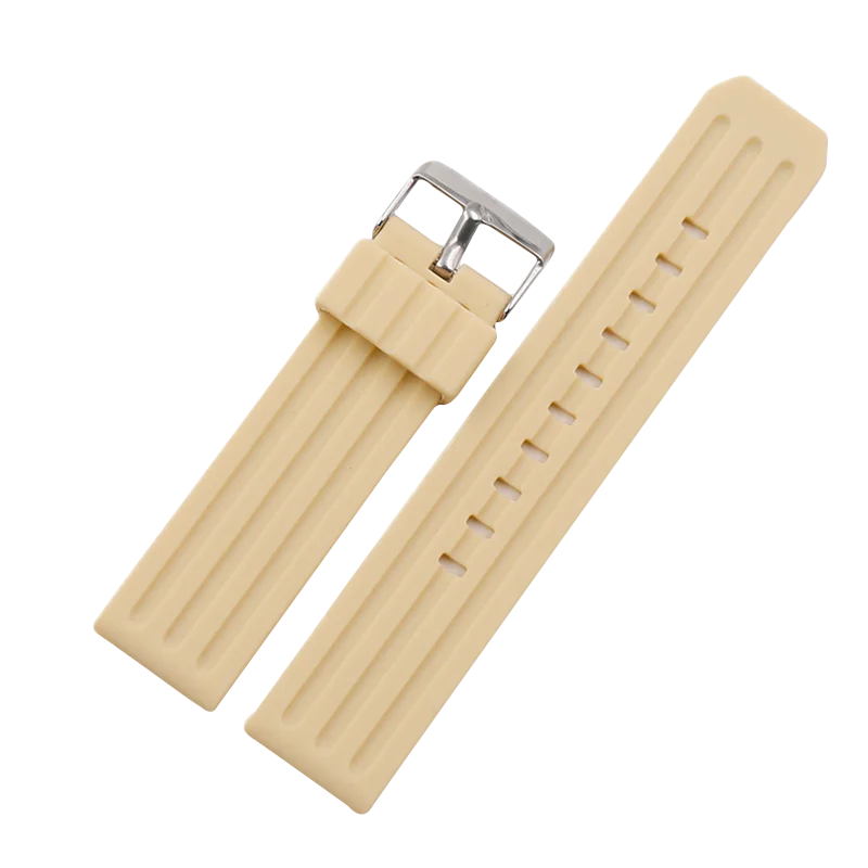 
Watch accessories sports silicone strap male 22mm pin buckle outdoor waterproof rubber strap female bracelet watchbands 