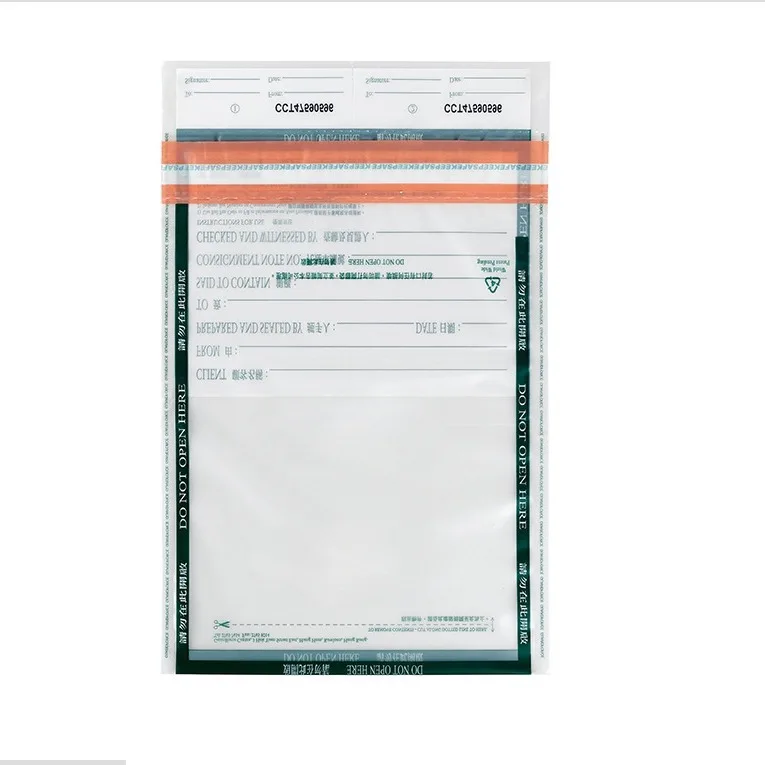 Cash Register Bank Deposit Money Bands Bank Bag Security Tamper Evident Tape Sealing Cash Evidence Deposit Bags