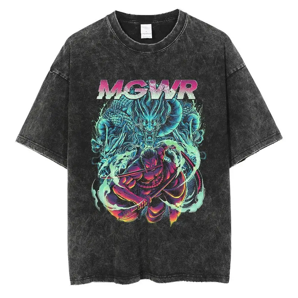 custom men clothes graphic print t-shirt vintage acid wash sun faded t shirt for men