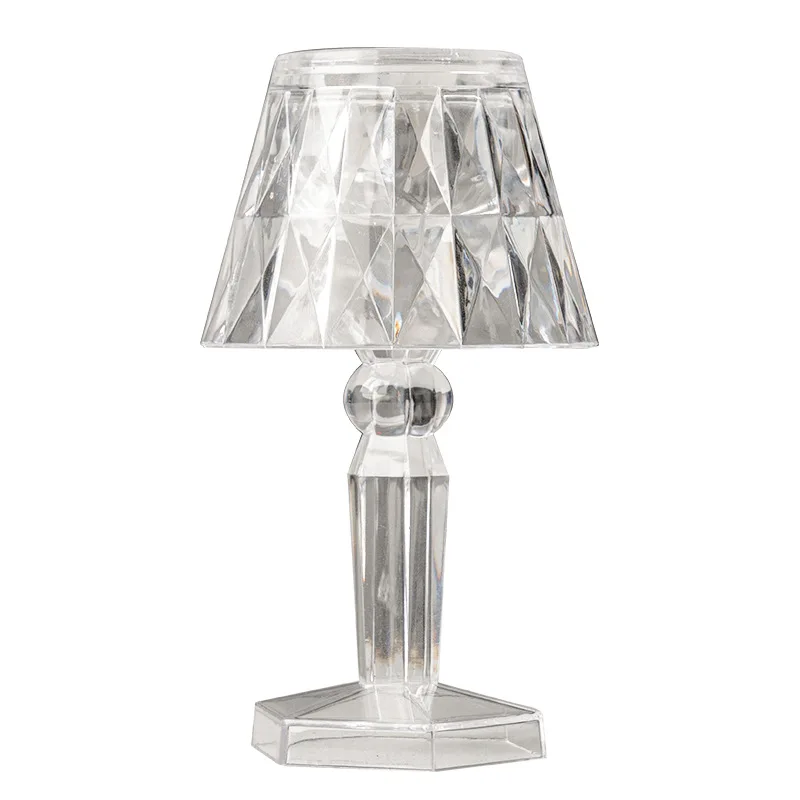 Crystal table lamp led transparent acrylic creative night light simple bedside lamp