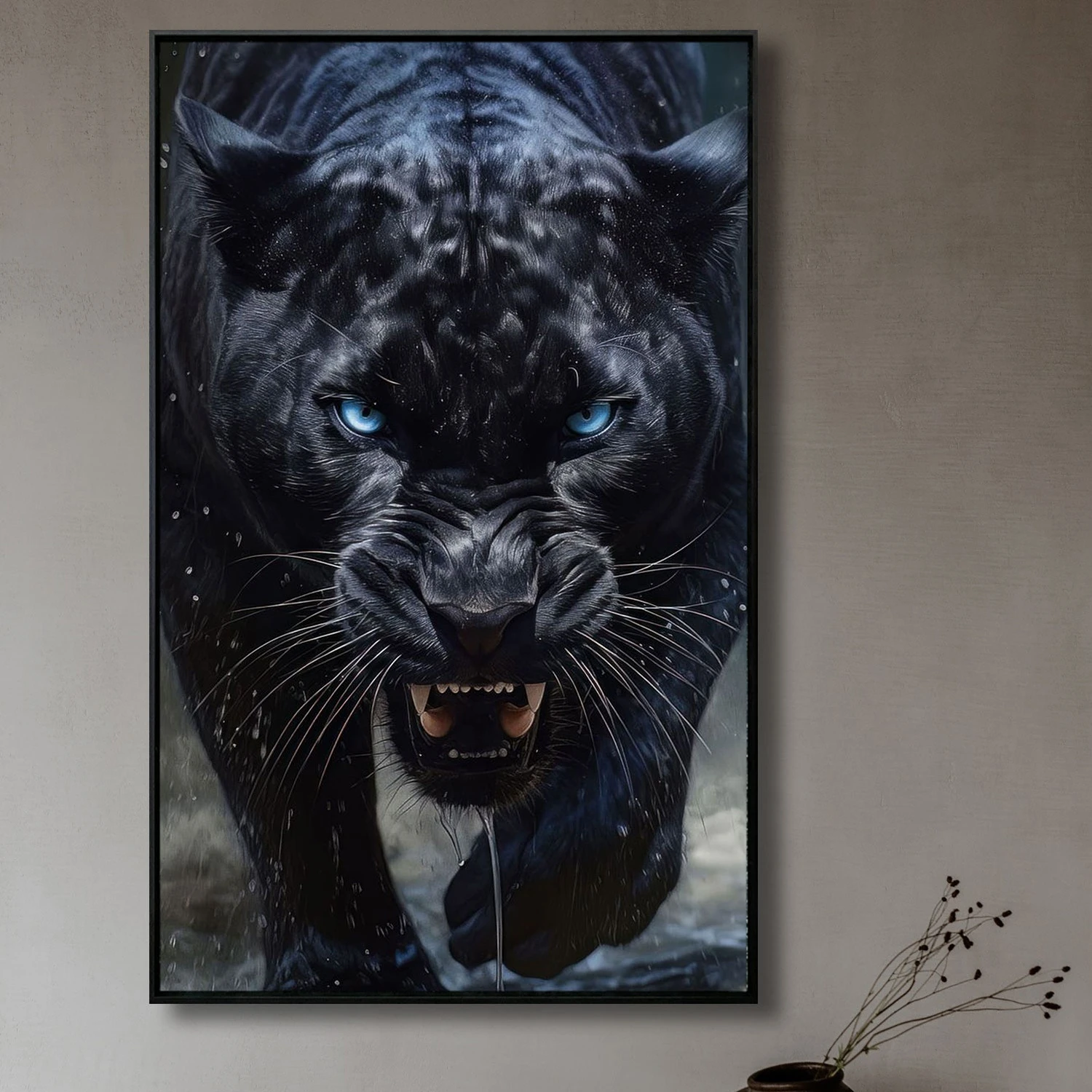 Prints Animal Pictures For Home Decoration Tropical Animals leopard Crystal porcelain painting canvas art framed painting