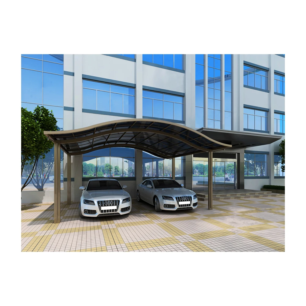 Навес из поликарбоната типа MS, алюминиевый автомобильный навес для парковки
