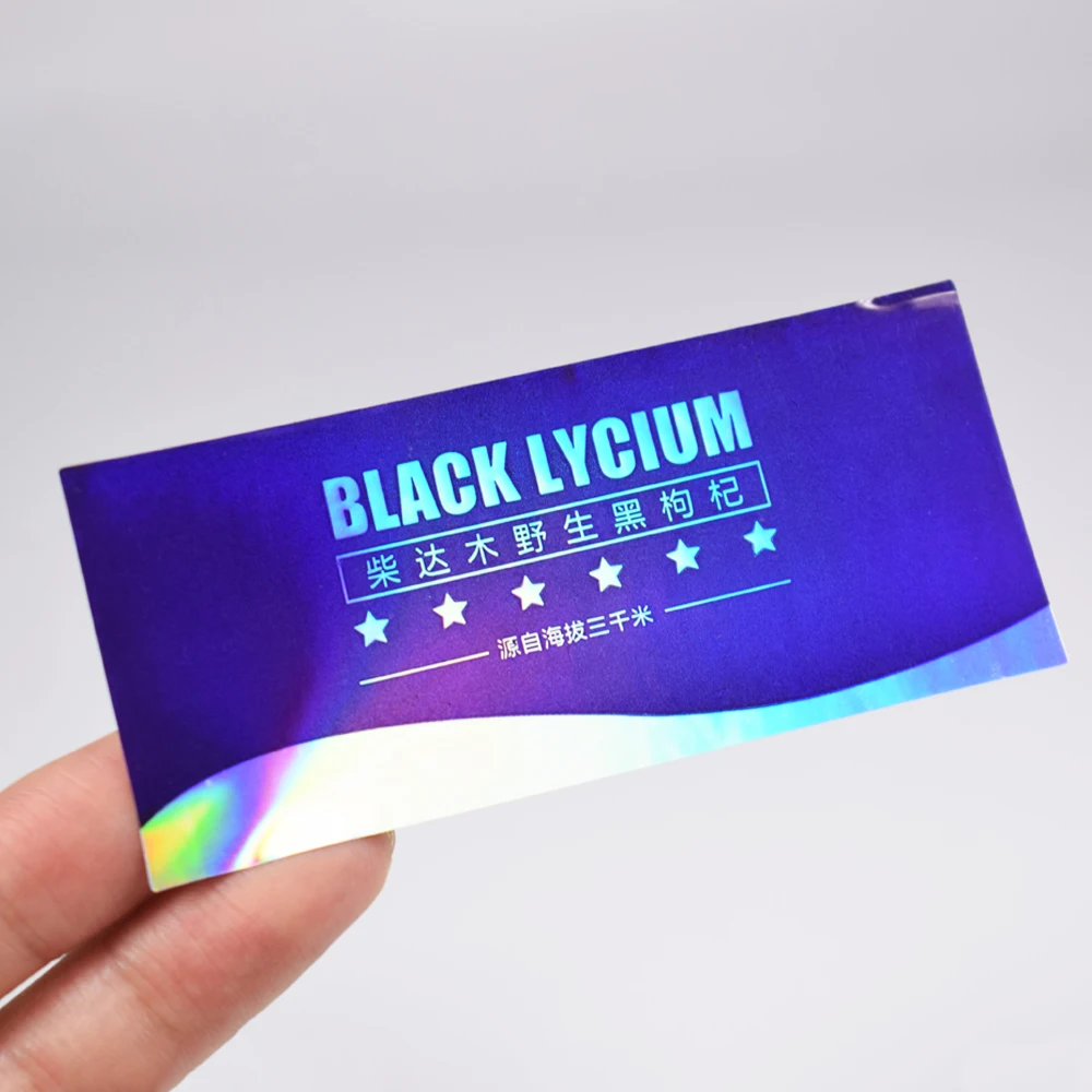 Голографические радужные наклейки из меди и алюминия на заказ