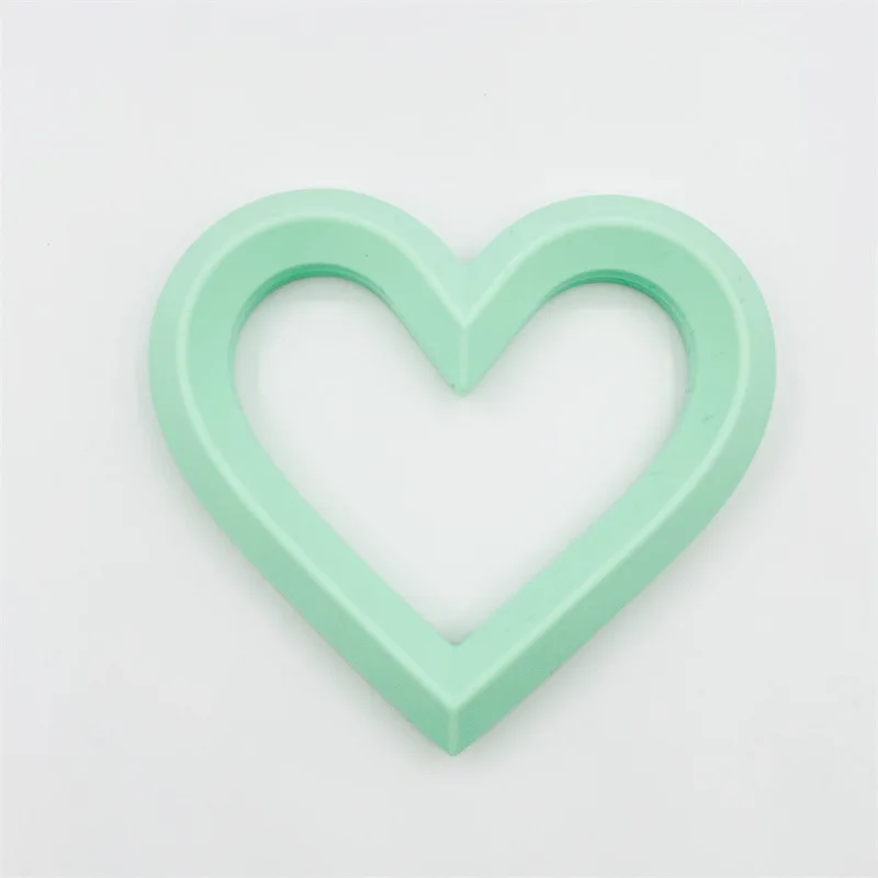 Hot Sell Silicone Baby Chew Toy Heart Shape Teething Ring Silicone Baby Teether Newborn Babi Gift  Accessories
