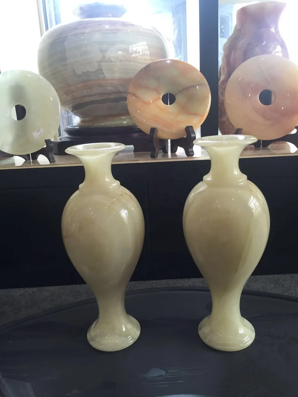 Best Price Pakistan Seven-Colour Flower Onyx Stone Vase