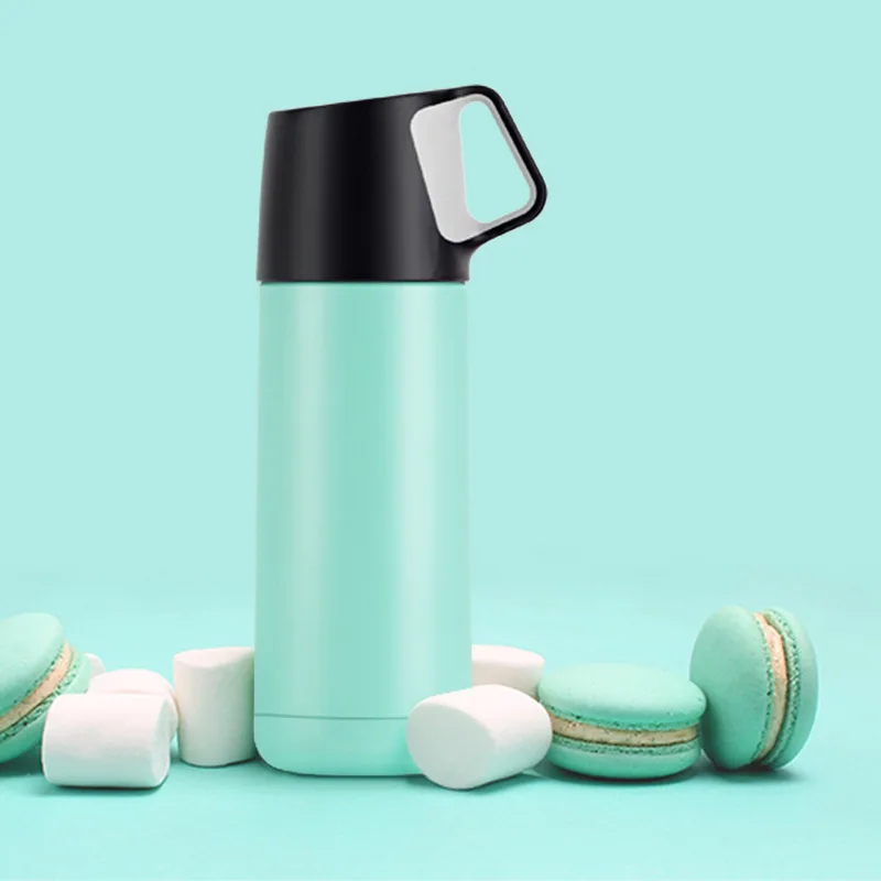 18 Oz Vacuum Flask with Cups Thermos Stainless Steel Water Bottle Bouteille Inox Termo Para Agua Trinkflasche Termos