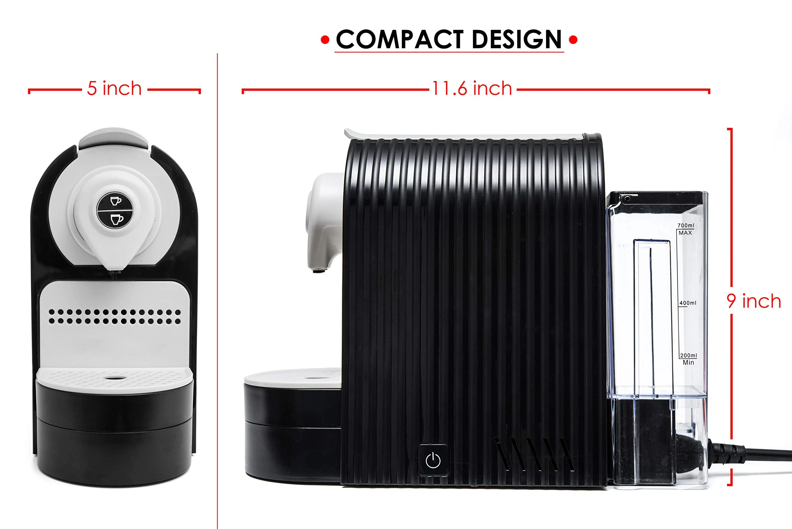 Customized 110V/220V 1400W 19 Bar Pump Coffee Machine Capsules Automatic Italian Espresso Coffee Makers