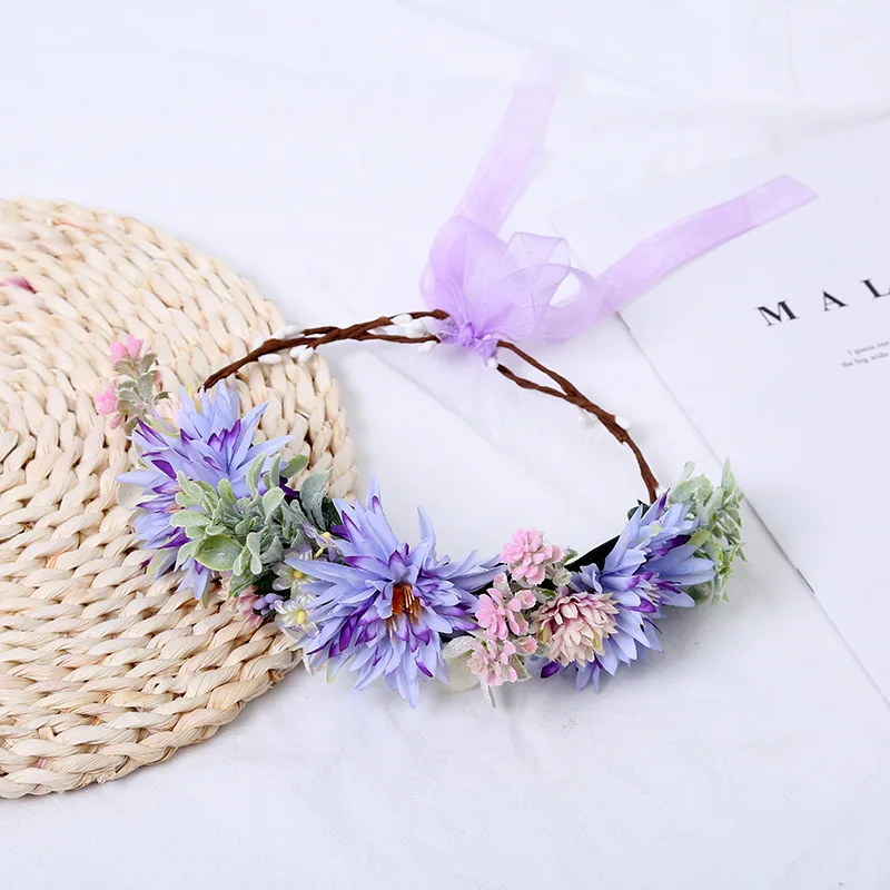 Bohemian And Korean Style Flowers Braid Hair Band And Headband For Wedding And Party Decorations Wholesale