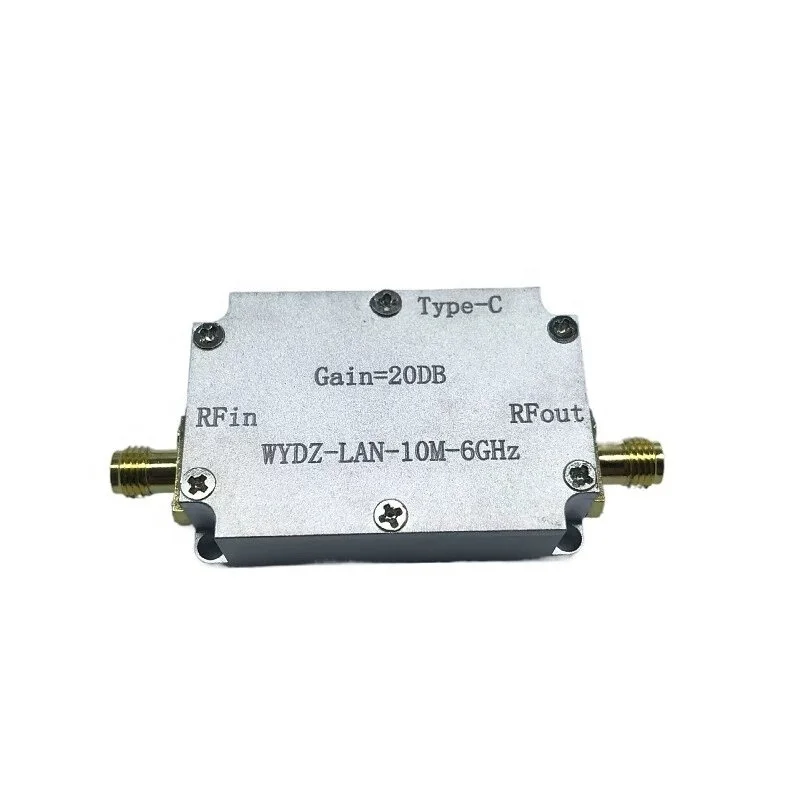 High Flatness Amplifier 10M-6GHz Gain RF Signal Driving or Receiving Front End 20/30/40DB