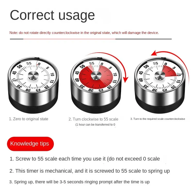 Round Shaped Magnetic Electrical Tea Coffee Timer Automatic Digital Kitchen Egg Cooking Timer Mechanical