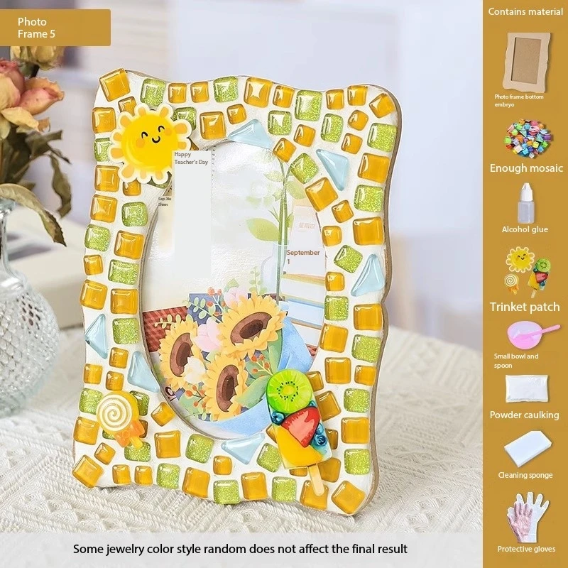 Diy Shell Cream Gum Picture Frame Kits Material Pack Kindergarten Children Students Gift