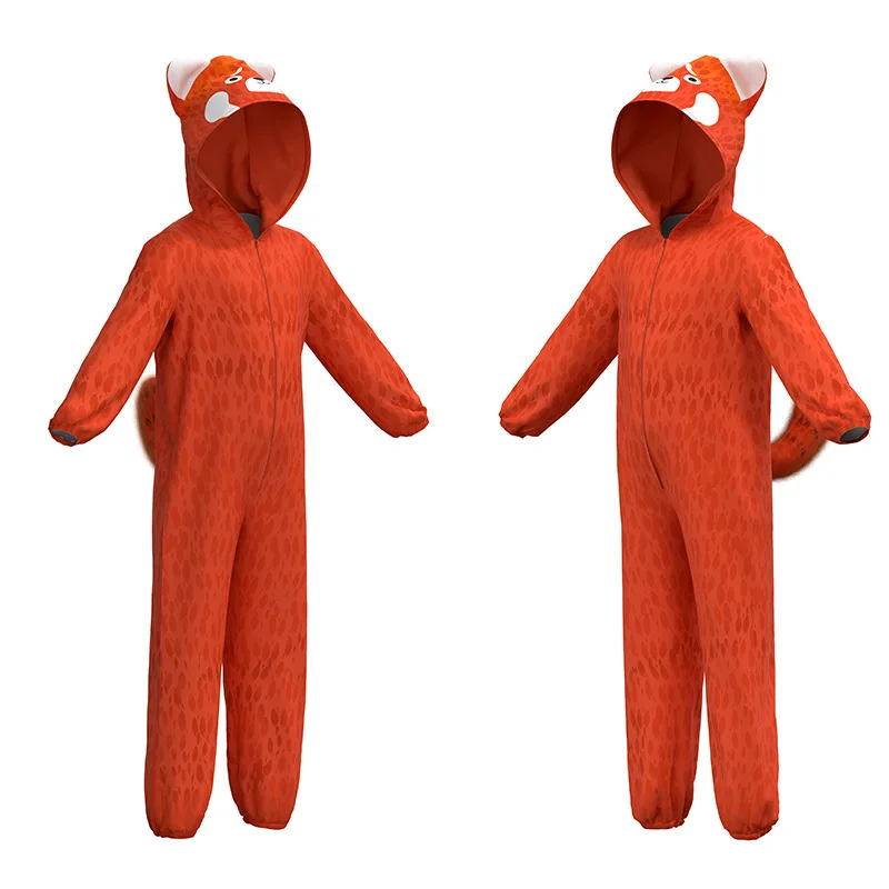 Turning Red Cosplay Red Panda Meilin Osplay Costumes Zentai Animal Plush Jumpsuit Mei Bodysuit Halloween Carnival for Kids