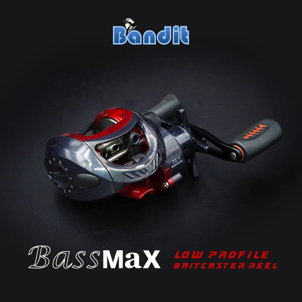 
9+1BB Baitcasting Reels With High Speed 7.0:1 Bandit Bassmax Carbon Drag 8KG Casting Fishing Reel 