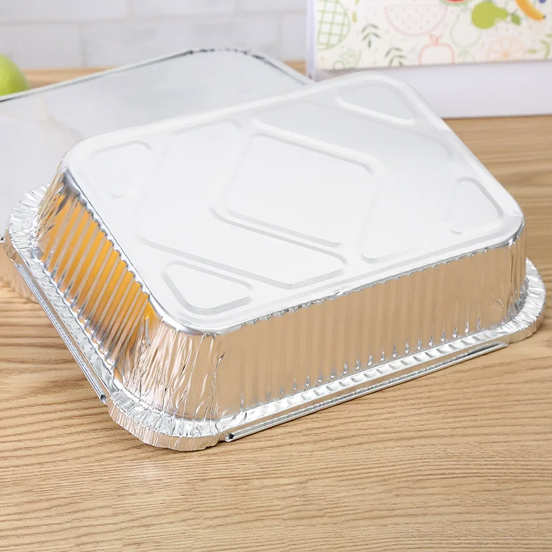 1750ml Disposable Kitchenware Aluminum Tray Eco-friendly Foil Pans Food