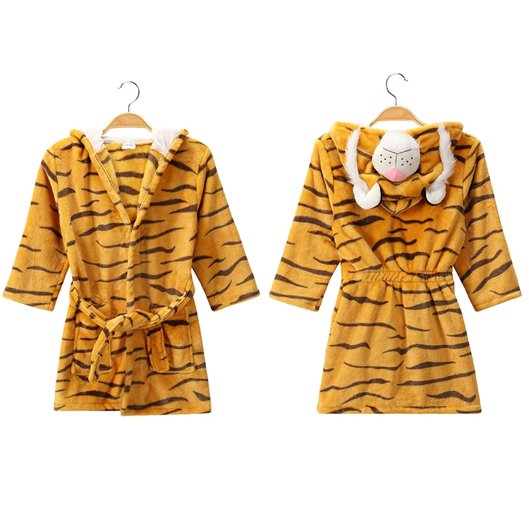 MICHLEY/фланелевая ночная рубашка с изображением животных От 0 до 7 лет тигра