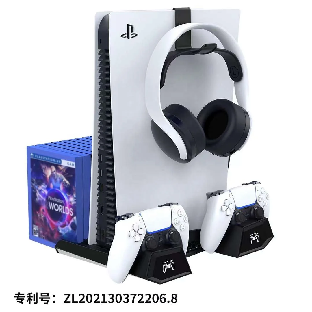 2021 NEW ipega Cooling Fan Vertical Stand with Controller Charger 5 Digital Disk Edition for verified ps5 blue ray consoles