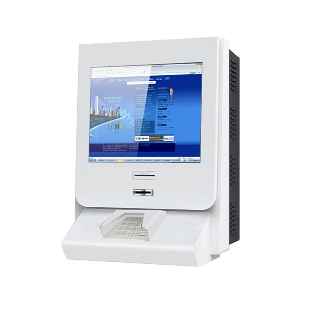 OEM/ODM self serve desktop payment Kioks with cash recycler card dispenser metal keyboard
