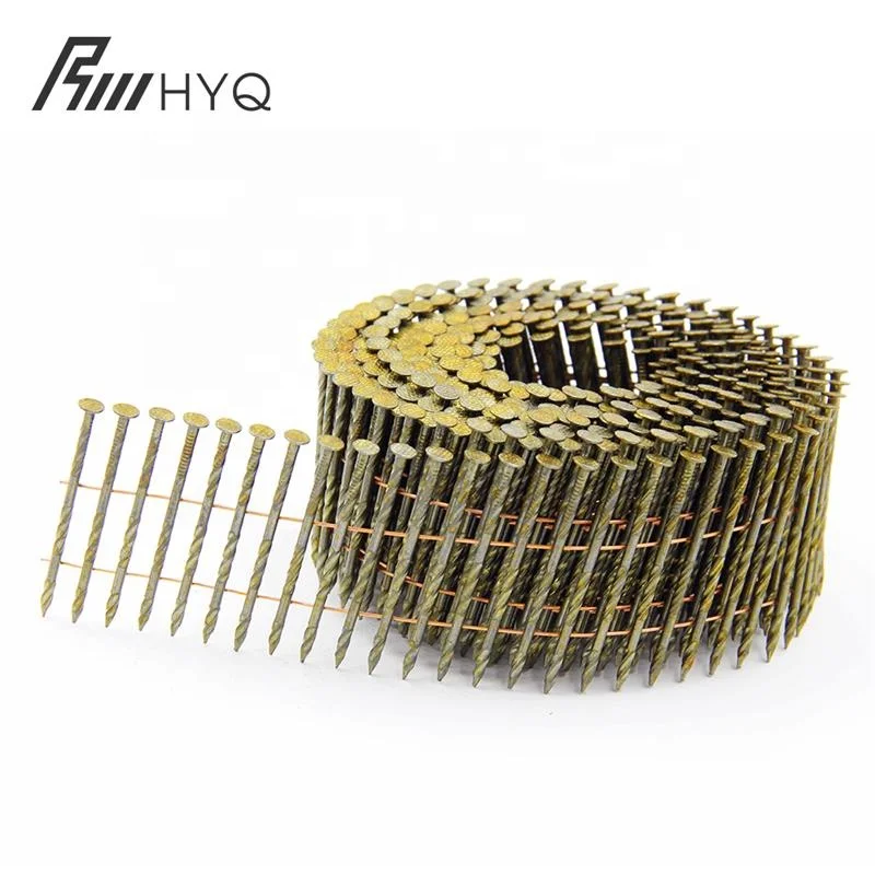 Low Carbon Steel Building 70mm Wooden Screw Spiral Shank Wood Pallet Coil Nails Coil Wire Framing Nails