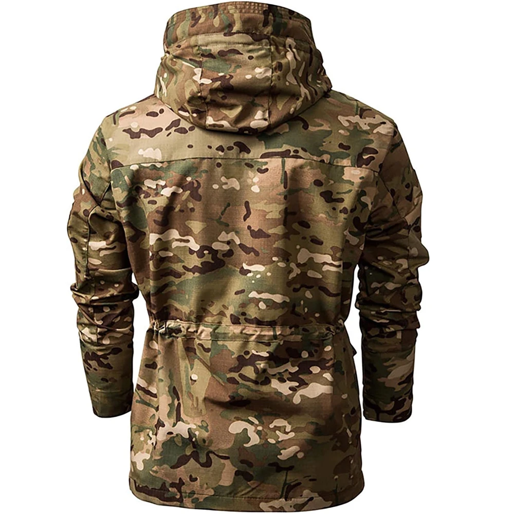 Бесплатный образец, спортивный костюм для охоты на открытом воздухе, водонепроницаемое камуфляжное пальто, Мужская камуфляжная куртка