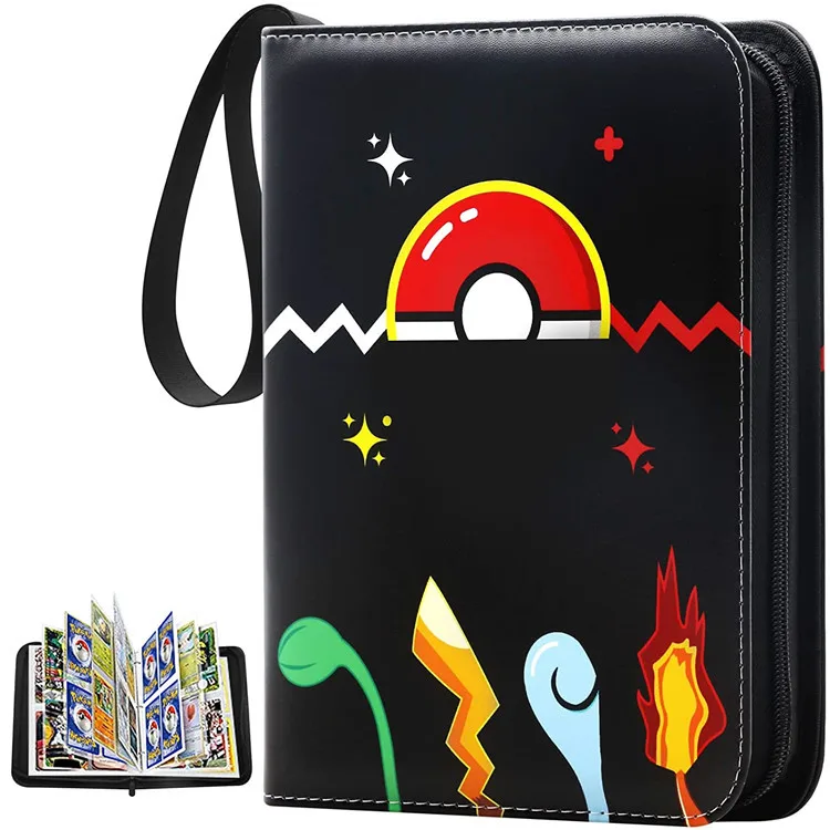Держатель для карт Pokemoned папка игровых альбом Ka waii piKa chu с 50 премиальными 4-карманными листами удерживает 400