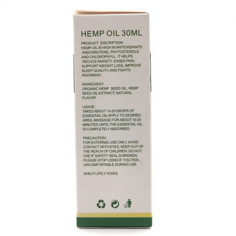 Oem Brand 100% Pure Herb Cbd Oil Full Spectrum Hemp Oil For Pain Relief Natural Hemp Essential Oil