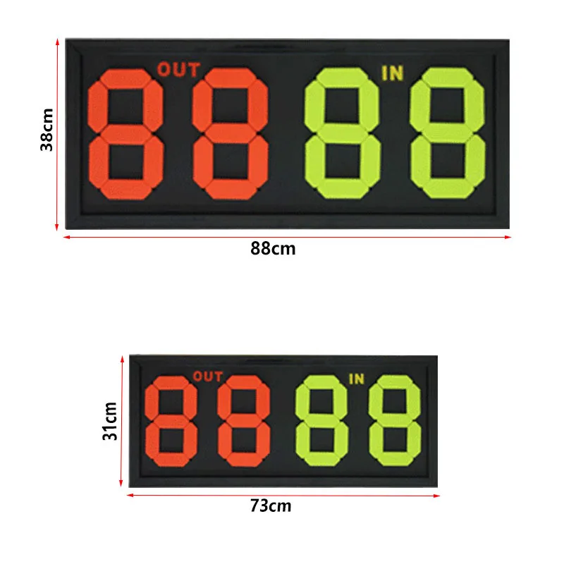 Portable 4-Digit Manual Scoreboard for Outdoor Sports Multipurpose Manual Soccer Football Substitution Board Training Equipment