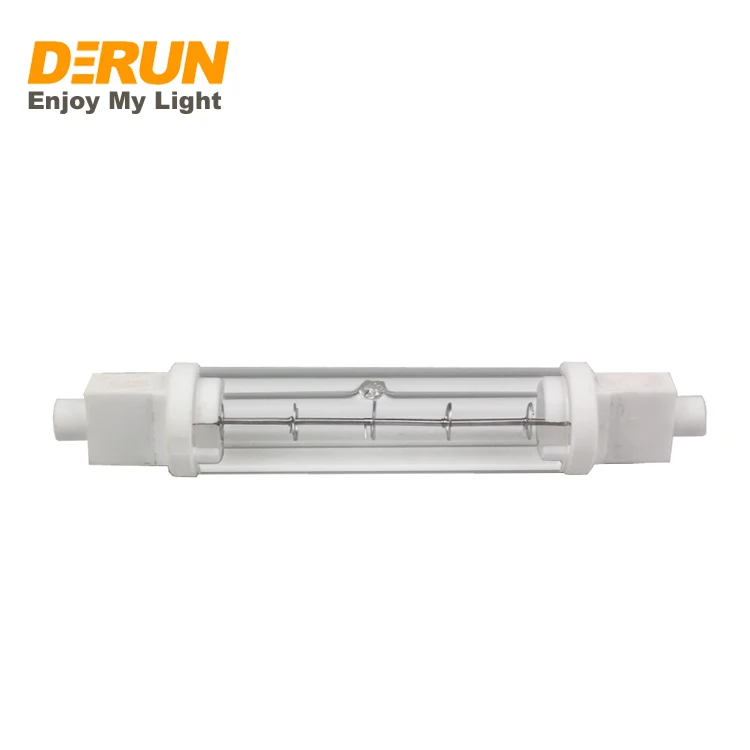R7S Jacket 240V J118 J220 300W Clear Heating Halogen Lamp Infrared Tube Light Bulb with Single or Double Filament HAL-R7S