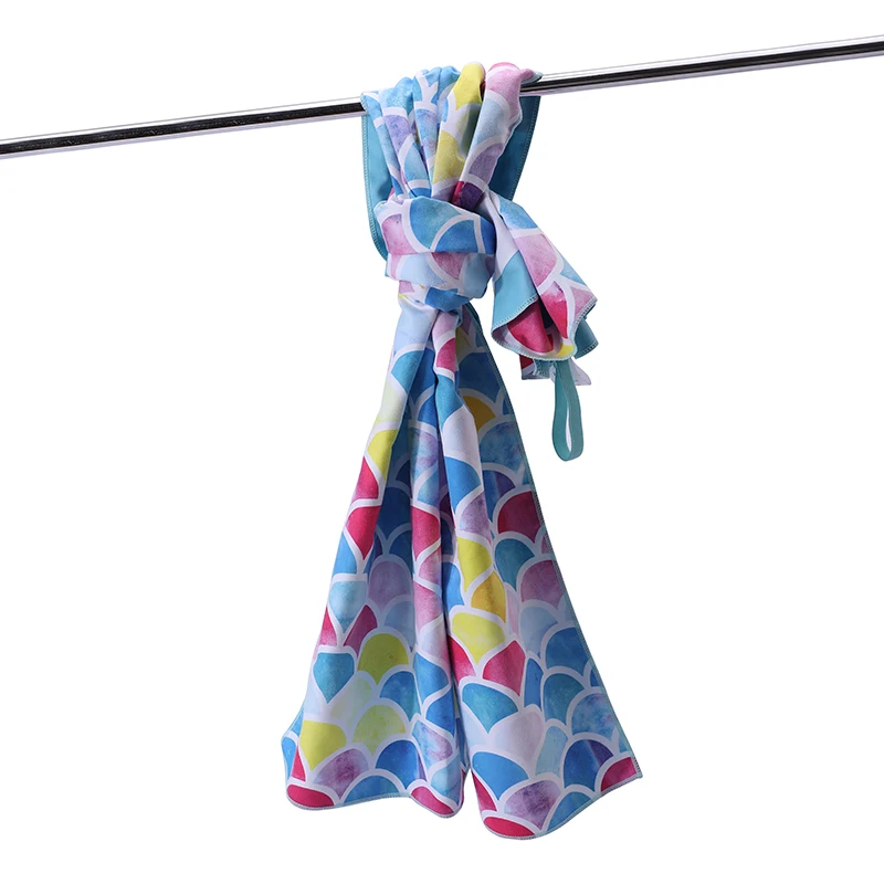 Custom 80 polyester 20 polyamide absorbent silk touch sport printed microfiber bath towel