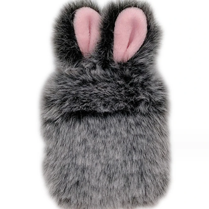 Plush rabbit ears are protected by airpods pro2 headphones headphone case