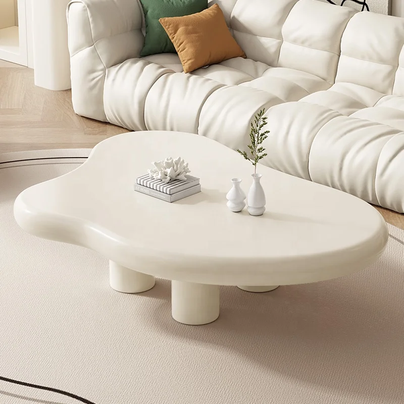 Cream Style Cloud Shape Coffee Table Living Room Small Apartment Simple Modern Irregular CoffeeTable