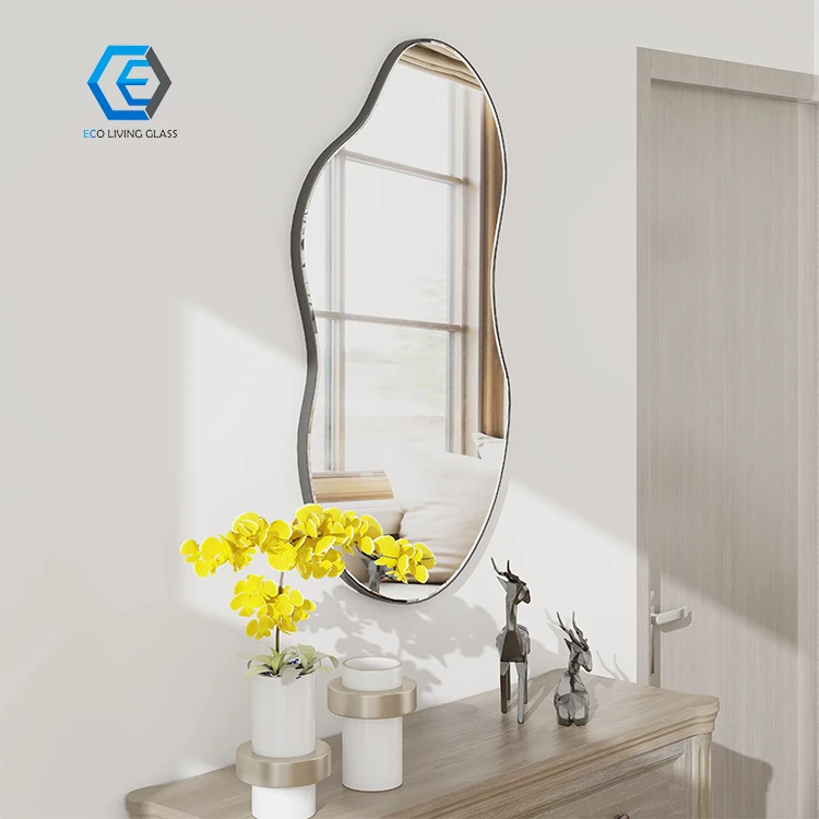 Customized Irregular Shape 3mm Beveled Frameless Mirror for Bathroom Living Room Appliance