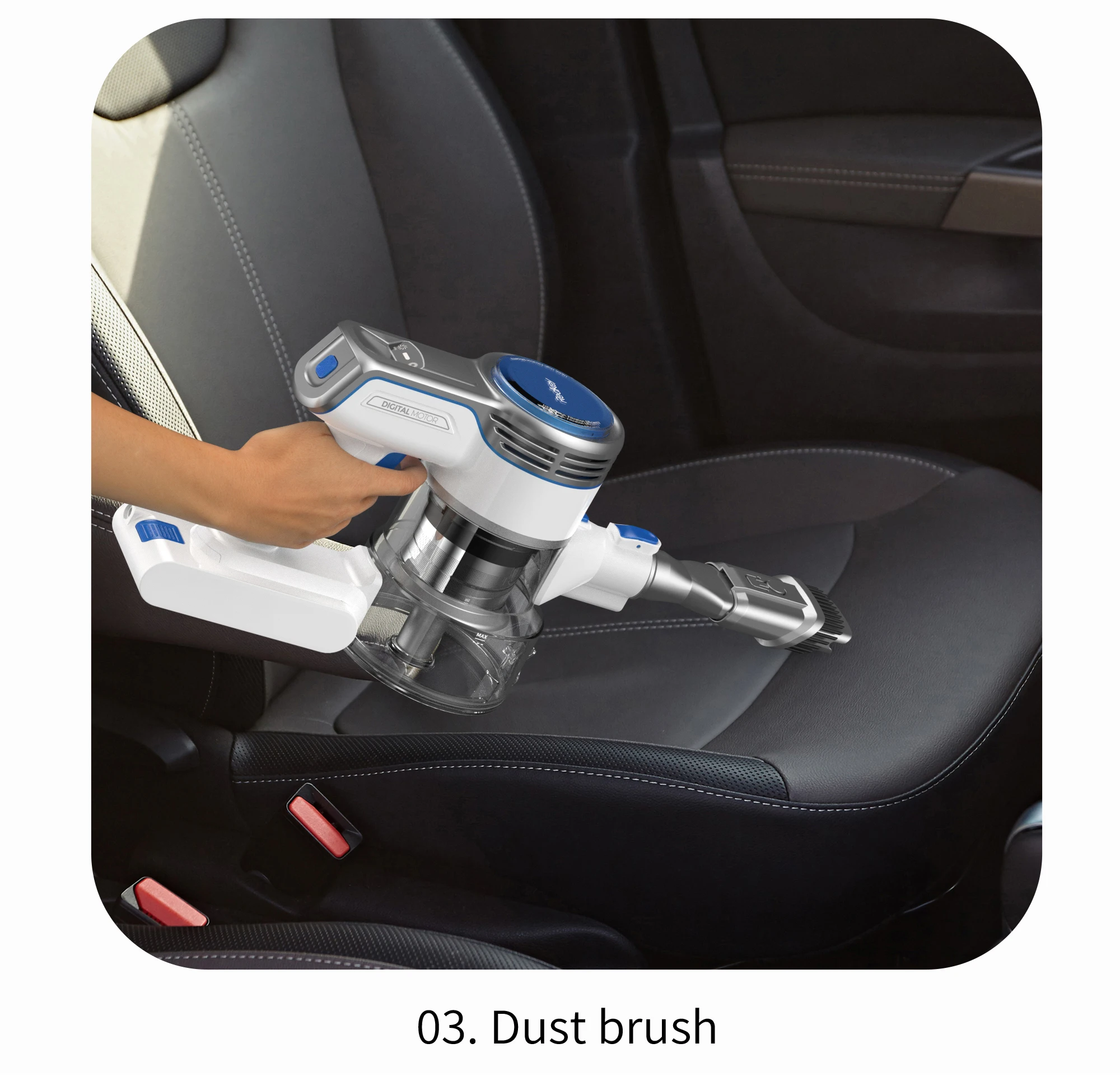 New Arrival Retail Redkey P7 4 in 1 Cordless White Battery Vacuum Cleaner Stick Pet Hair for Home Carpet Car Cleaning