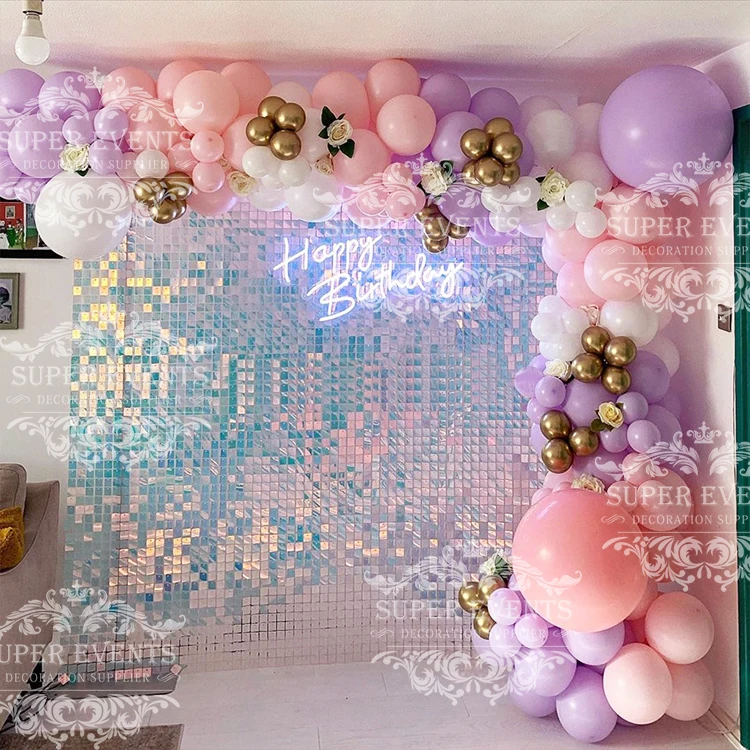 Rose Gold Sequin Shimer Wall Panel Clear Wedding Decoration Backdrop Advertising Backdrop Square Sequin Shimmer Wall Panels