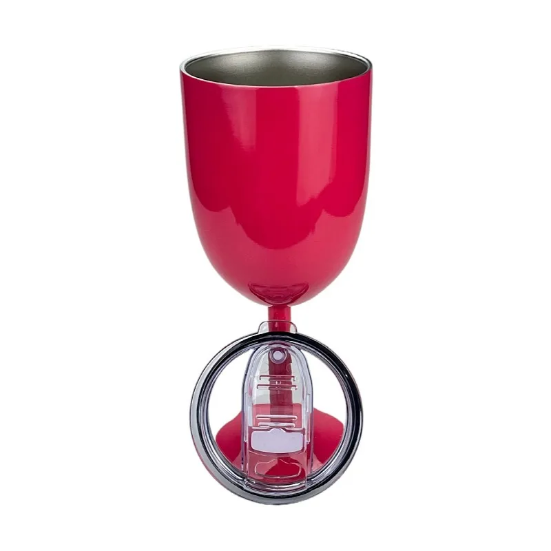 10oz stainless steel vacuum insulate keep wine cold red wine champagne cup goblet wine tumbler