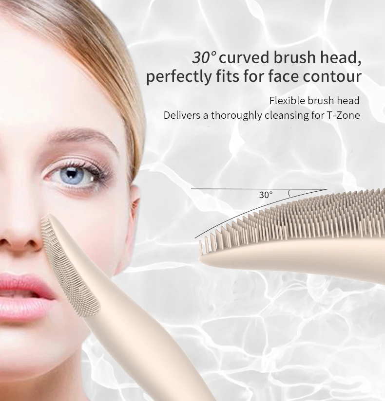 Waterproof Brosse Nettoyante Gesichtsburste Facial Cleansing Brush Electric Skin Brush Facial Pore Silicone Face Cleansing Brush