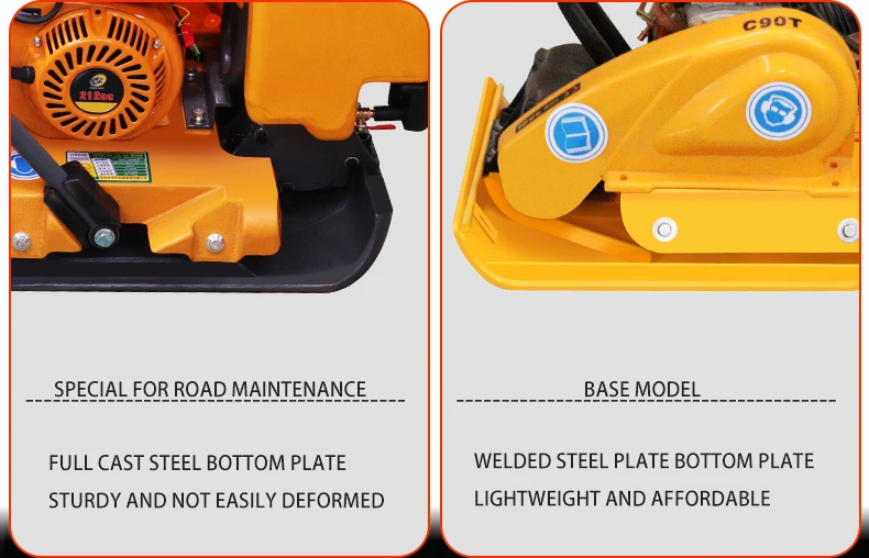 Two Way Reversible Vibratory Plate Compactor Compacting Asphalt Sand Cement Road Vibrating Tamping Compactor