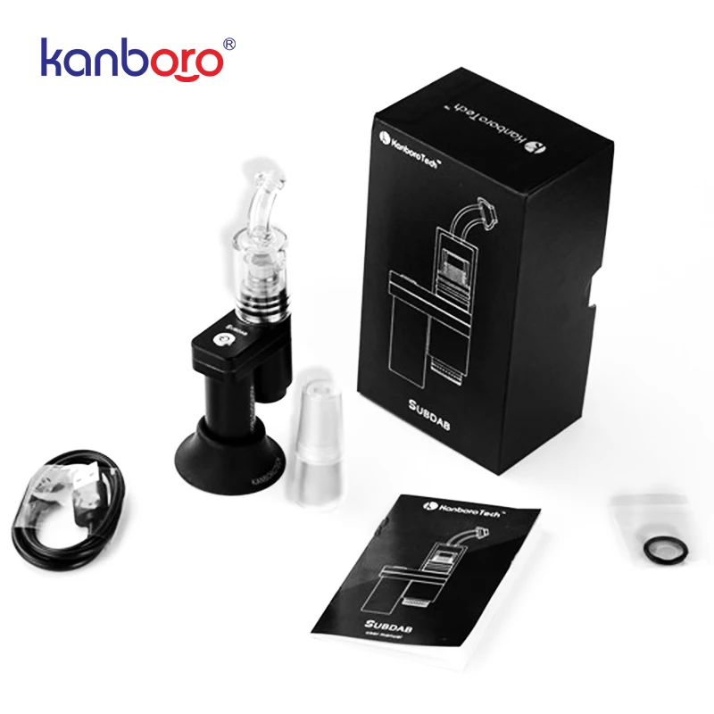 Ready Stock Kanboro Subdab Portable Electric Dab Rig Kit use 18350 Battery Ceramic Heating Bowl Dish Wax Dabber ENail