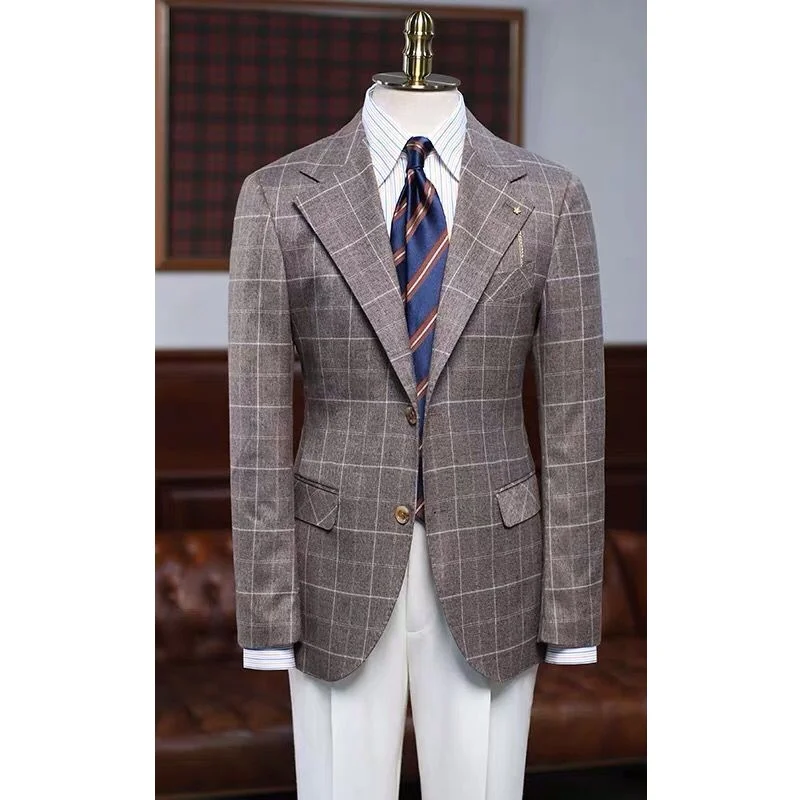 MTM сделанный для того чтобы измерить Подгонянный ручной изготовленный на заказ мужской костюм дизайнерский Свадебный Мужской