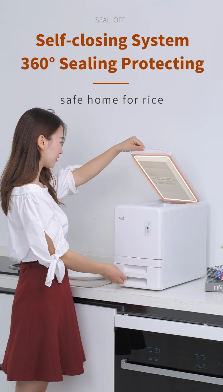 Automatic Rice Refrigerator Constant Temperature Storage Rice Container Smart Rice Dispenser