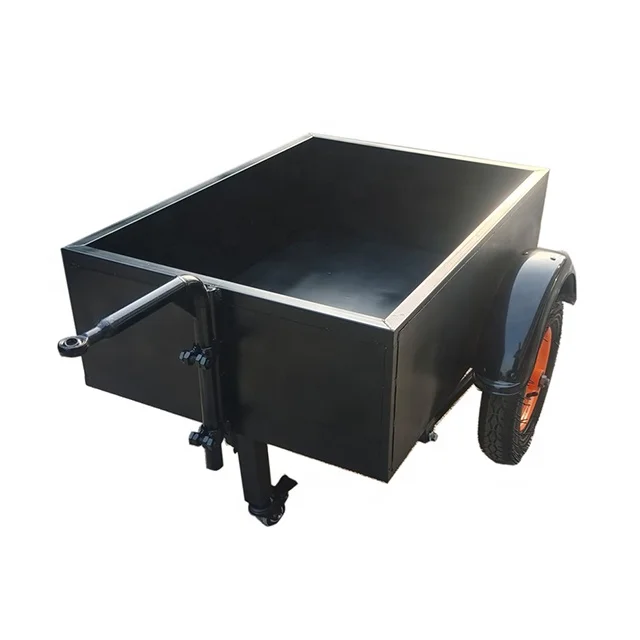 Semi drawbar small bicycle bike motorcycle camper cargo & utility trailers