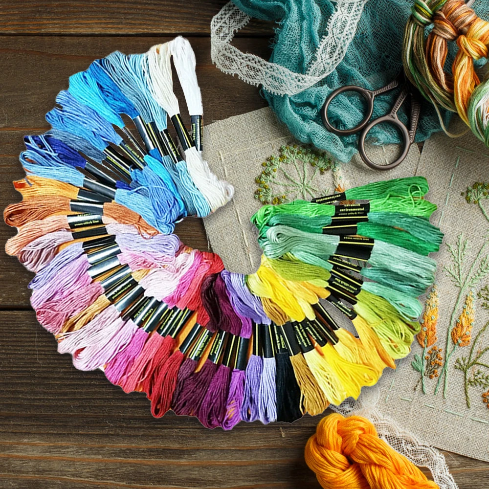NEW Hot Sale Colorful Cotton Embroidery Thread Embroidery Floss Skeins for Anchor Thread Craft Projects