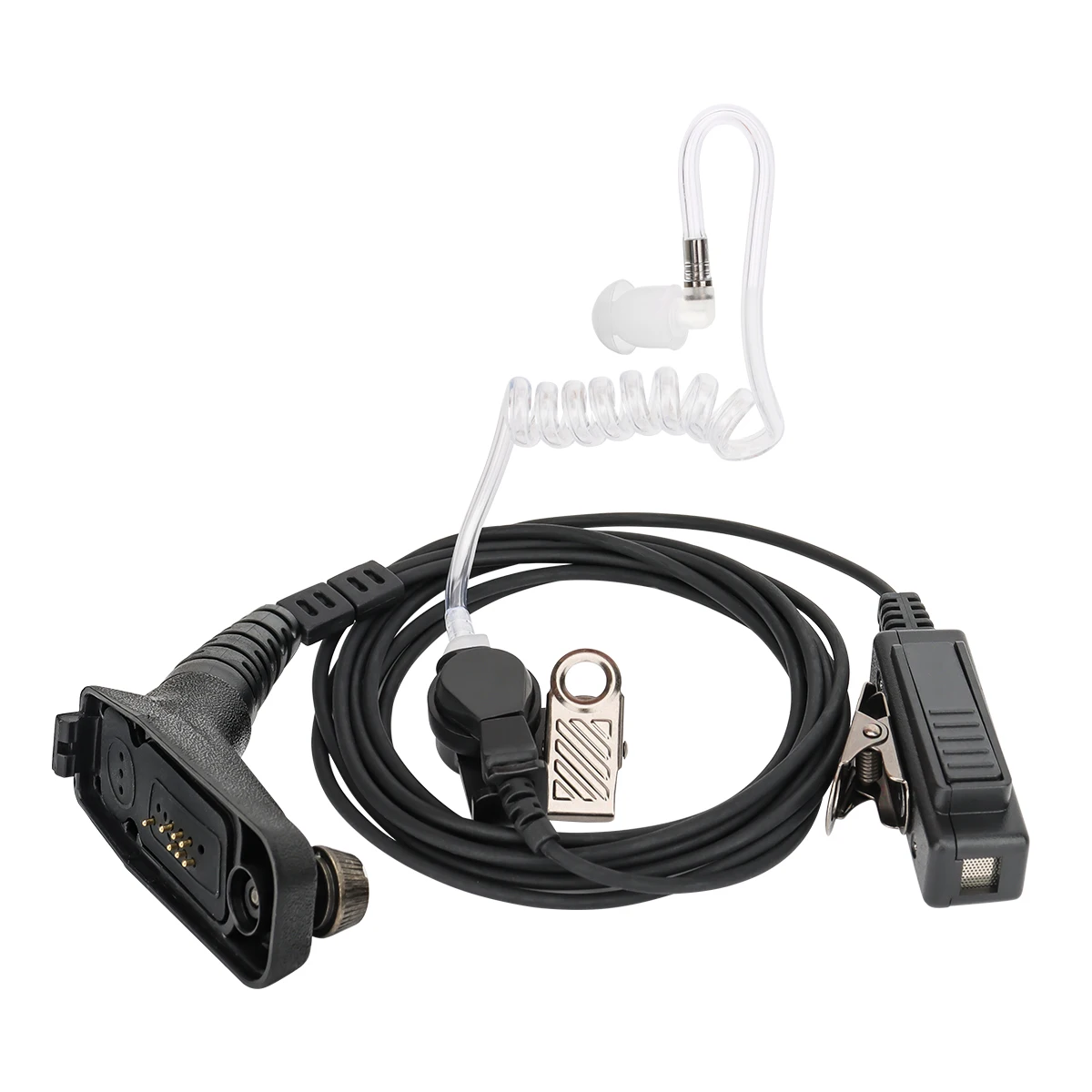 ABBREE APX 6000 7-PIN Earpiece Acoustic Tube Headset With PTT Mic for Motorola MTP850 MOTOTRBO XPR 6550 Walkie Talkie Earphone