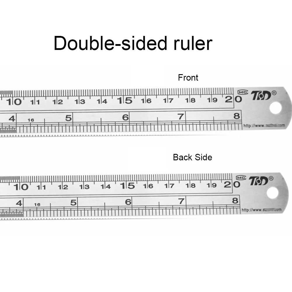 Classic 15 cm / 6 Inch Ruler High Quality Double sided Ruler Stainless Steel Metal Rulers for Measuring