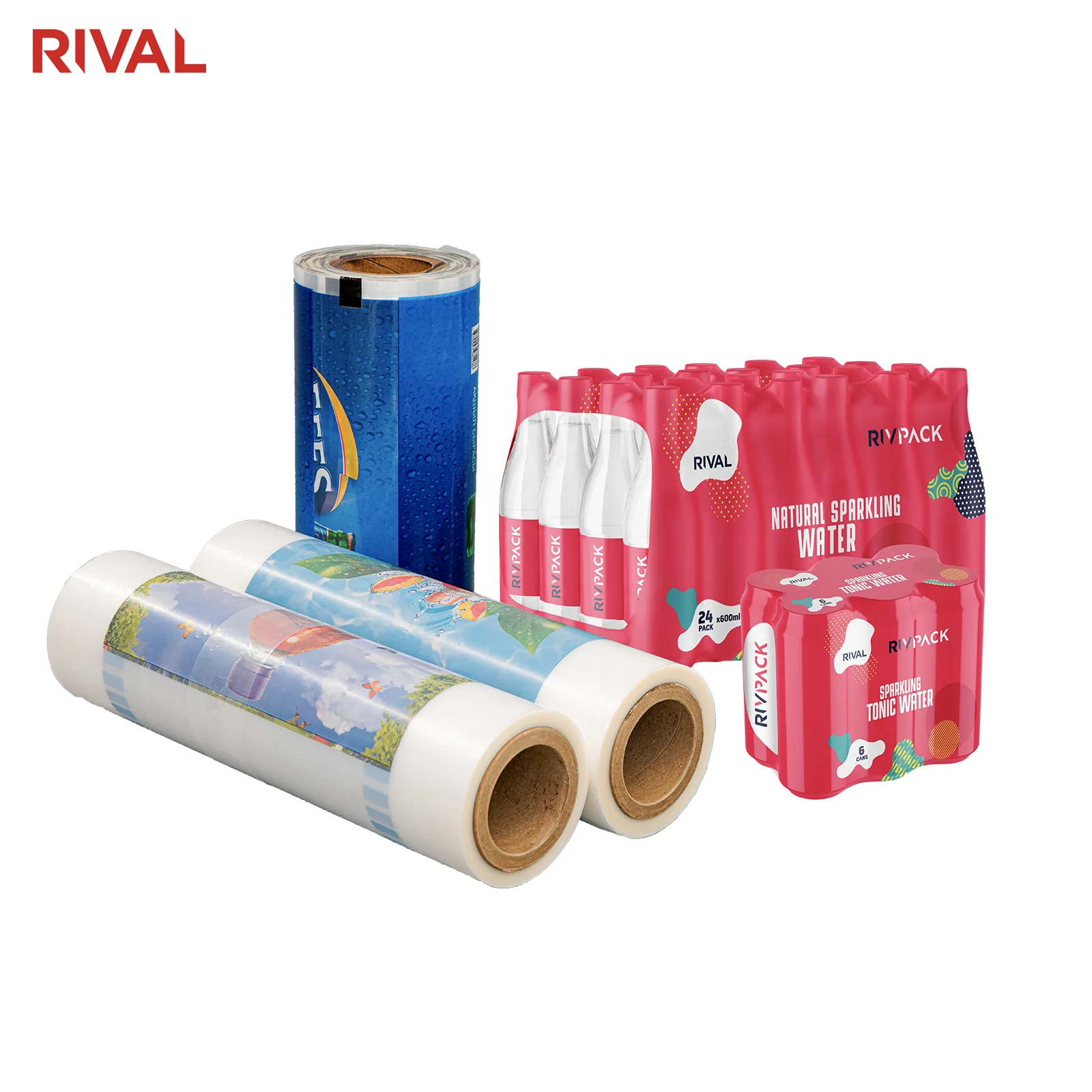 Factory manufacture customized thickness transparent PE polyethylene roll LLDPE heat shrink film for beverage wrapping