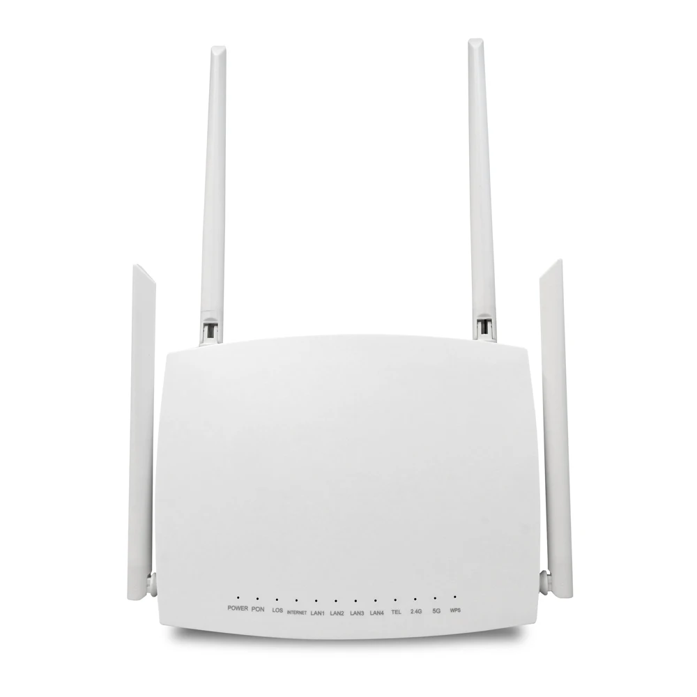 FTTH волоконно-оптический ONU широкополосный модем маршрутизатор 4GE 2 4G 5G двухдиапазонный Wifi AX1800 Wifi6 XPon ONT