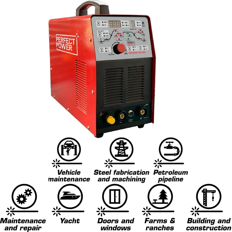 TIG-200P AC/DC TIG сварочный аппарат постоянного/переменного тока импульсный сварки алюминия
