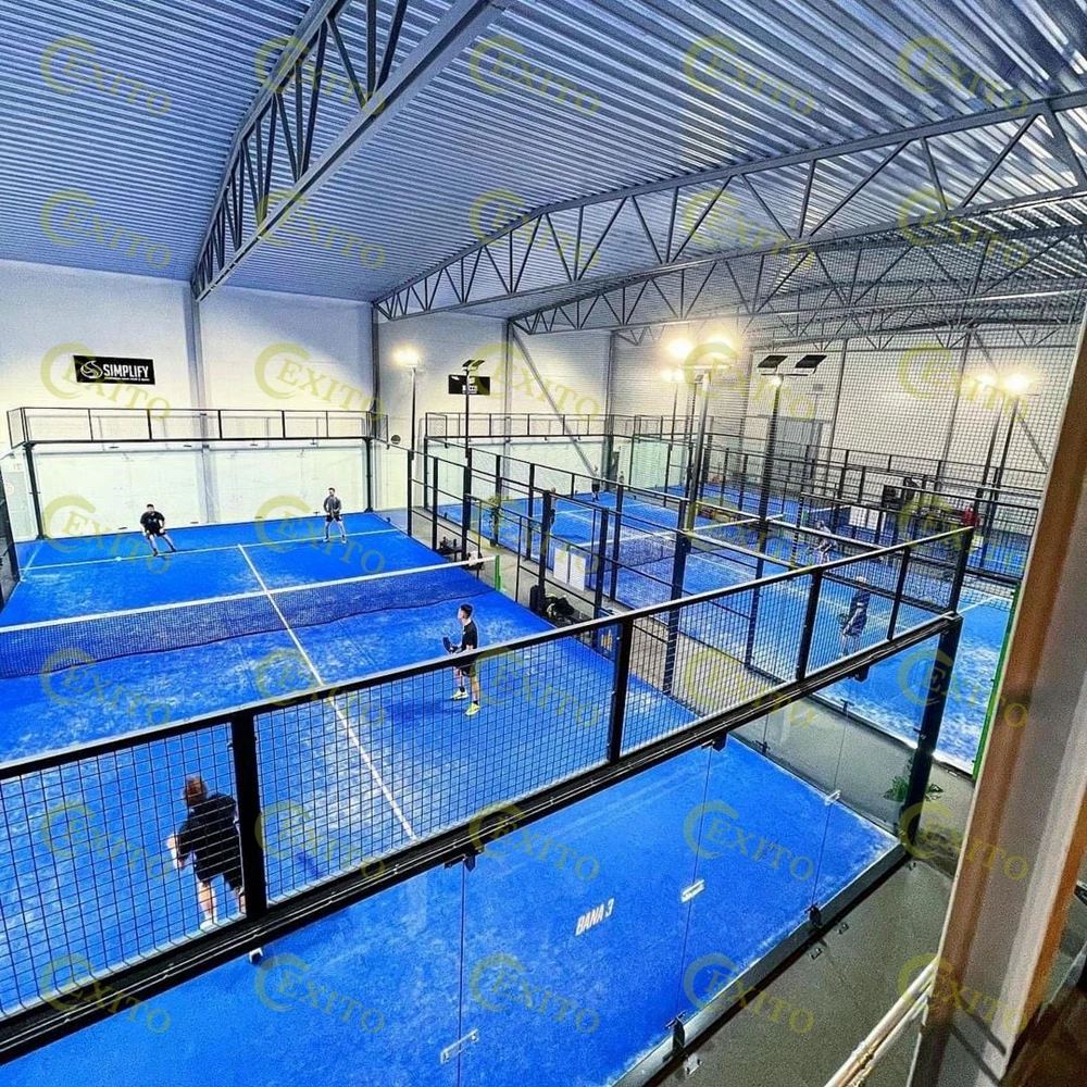 EXITO Build Your Own Padel Courts, Playing Panoramic Padel Court Assembled In Thailand Outdoor Courts For Play