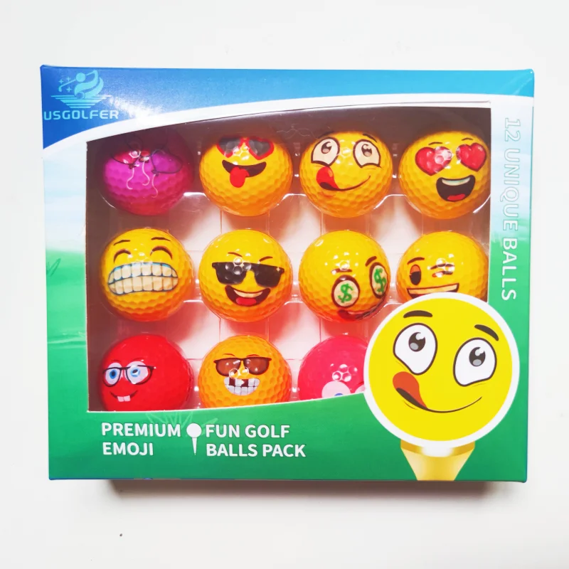Wholesale 2 Layer golf ball gift set custom logo golf balls clamshell packaging 12 pack cuistimozable golf balls