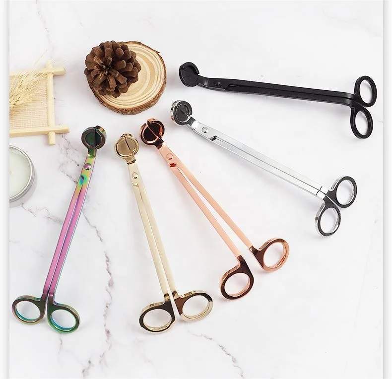 Hot sale stainless steel candle scissors wholesale candle wick trimmers
