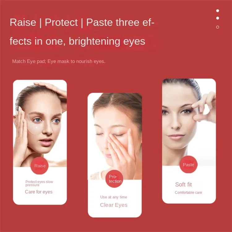 Eye Care Device Anti-Aging Dark Circles Remover Electric Portable EMS Red Light Therapy Massage LED Eye Patch with Microcurrent